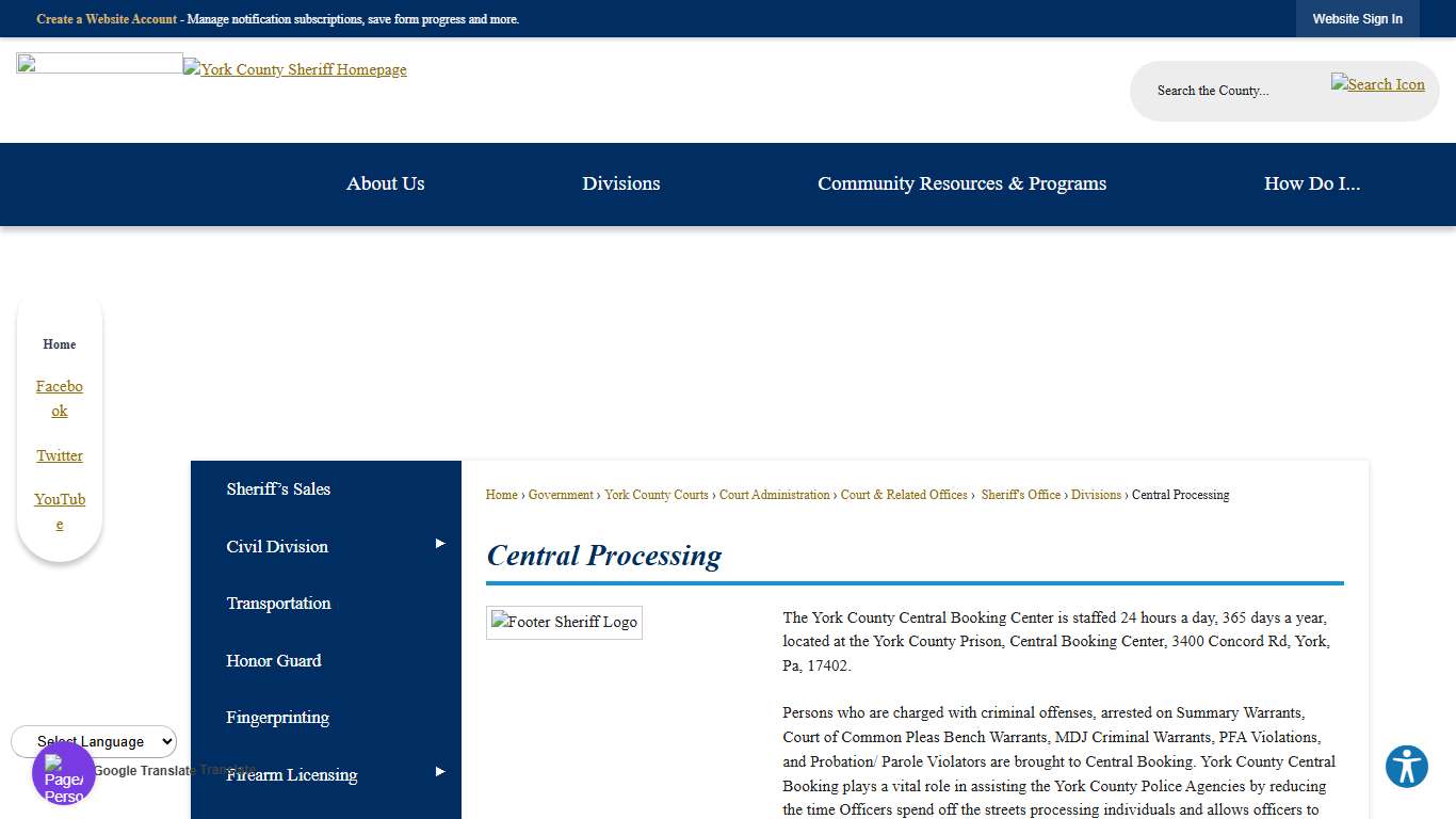 Central Processing | York County, PA