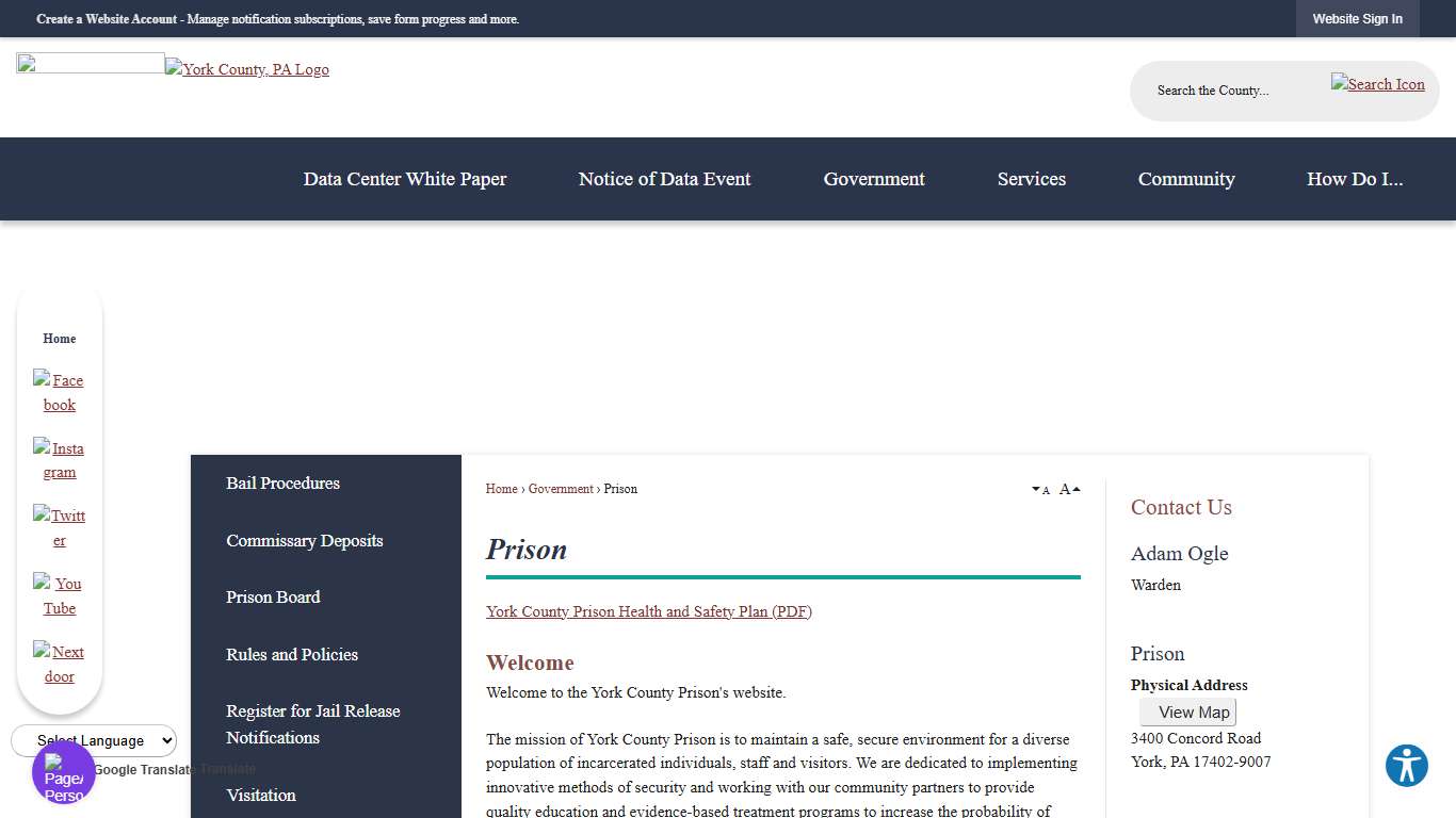 Prison | York County, PA